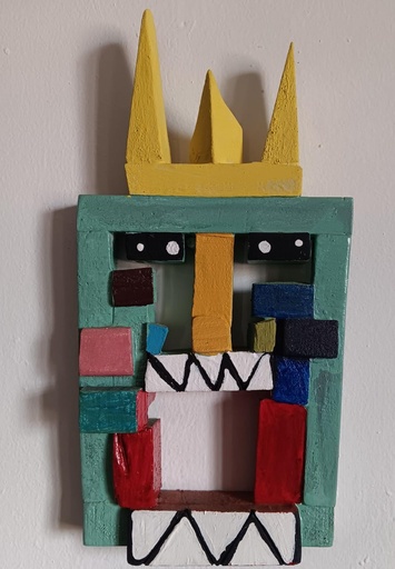 Sculpture murale intitulée « Le Roi »